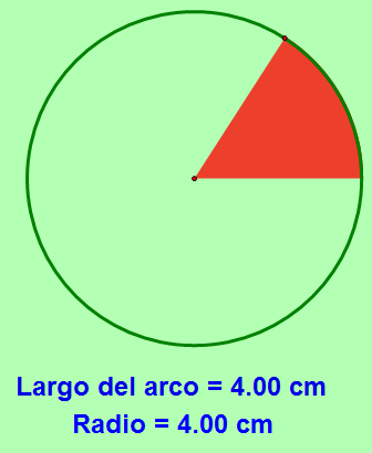 Un radián El ángulo central de un círculo mide un radián si el