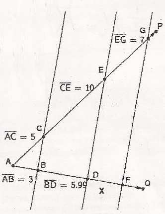 Observa los siguientes triángulos semejantes: En cuál de las siguientes opciones las relaciones de proporcionalidad se refieren a los triángulos? 9.