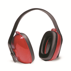 Howard Leight Orejeras auditivas dielectricas Diseño ultra liviano. La cinta para la cabeza de múltiples posiciones permite seleccionar la posición, ya sea detrás de la cabeza o debajo del mentón.