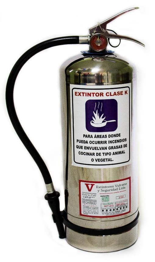 EXTINTOR EN ACERO INOXIDABLE CLASE K Extintor