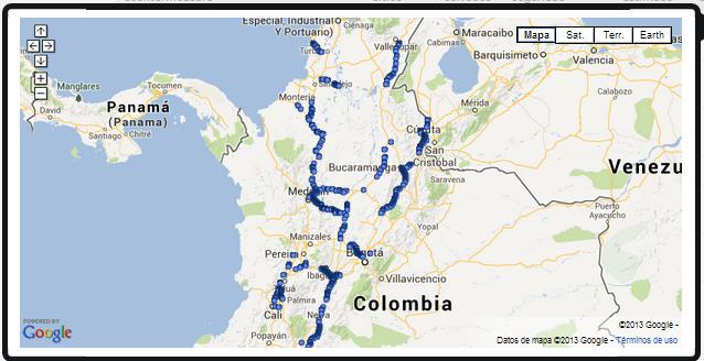 carretera La patico- Laberinto de 103 km en Colombia