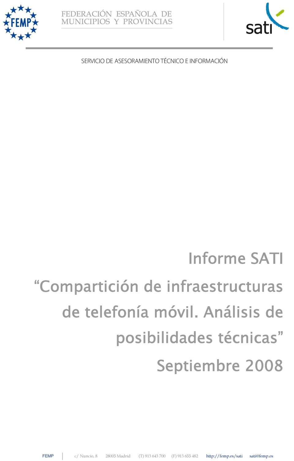 Análisis de posibilidades técnicas Septiembre 2008 FEMP c/