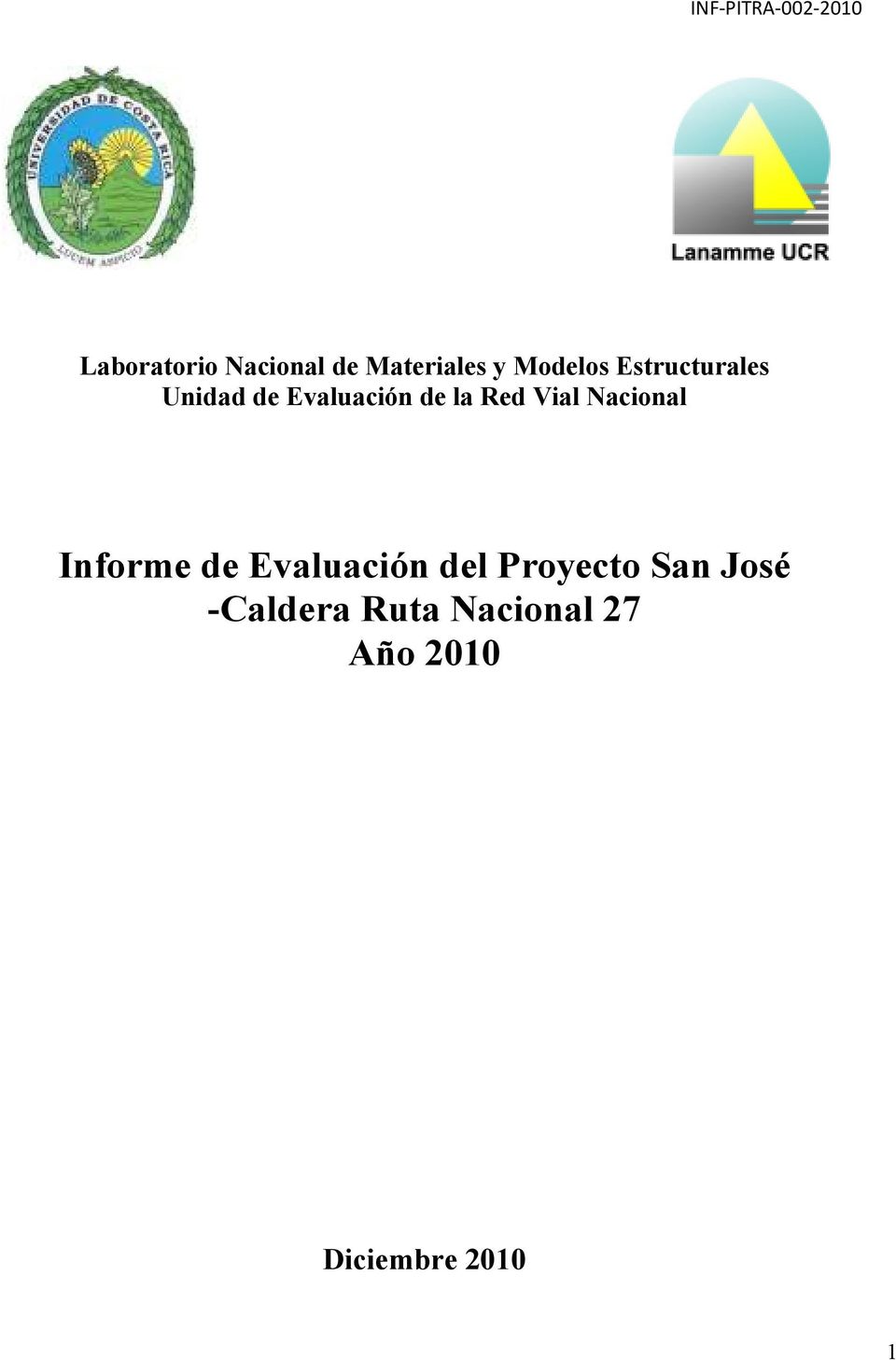 Nacional Informe de Evaluación del Proyecto San