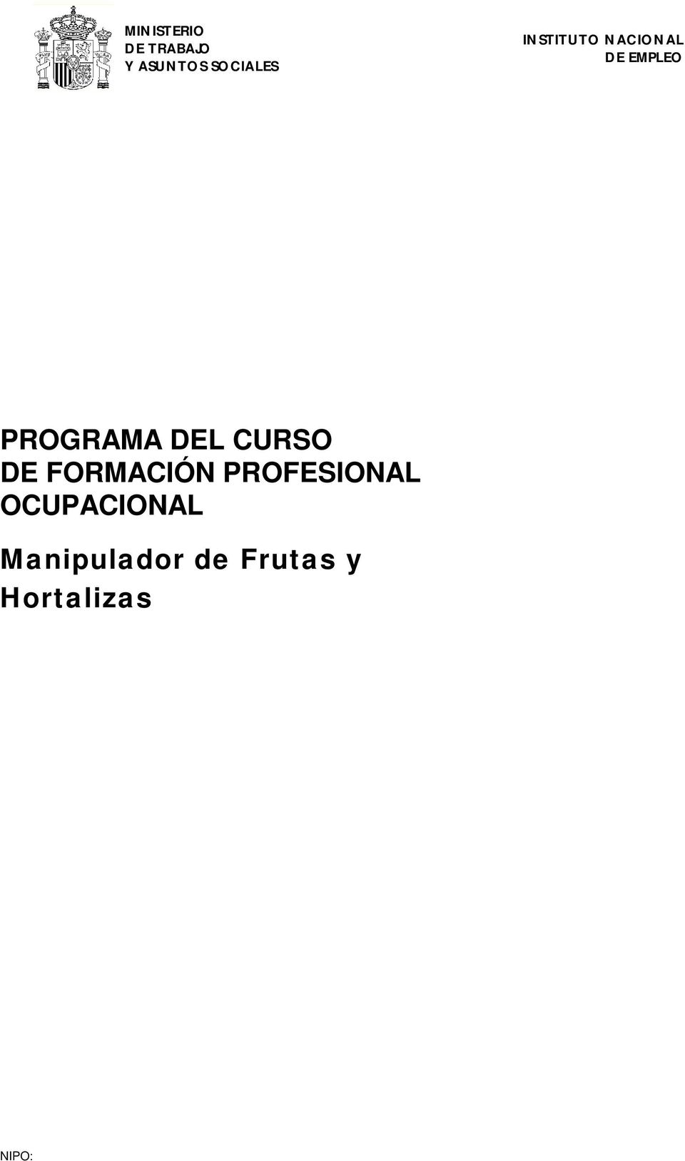 CURSO DE FORMACIÓN PROFESIONAL