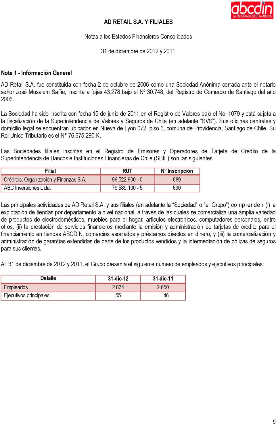 1079 y está sujeta a la fiscalización de la Superintendencia de Valores y Seguros de Chile (en adelante SVS ).
