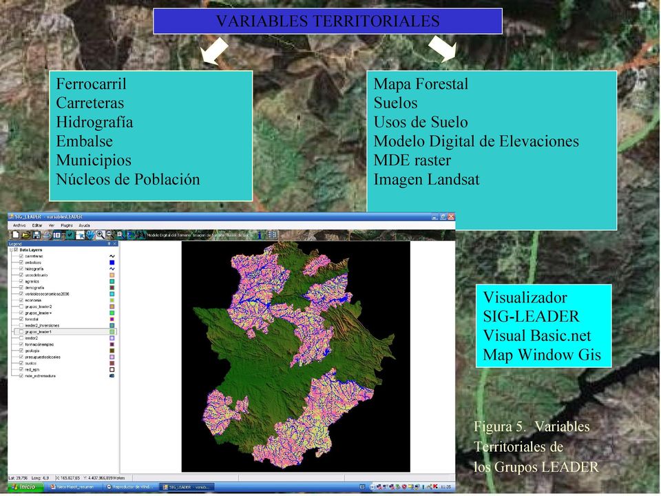 Digital de Elevaciones MDE raster Imagen Landsat Visualizador SIG-LEADER