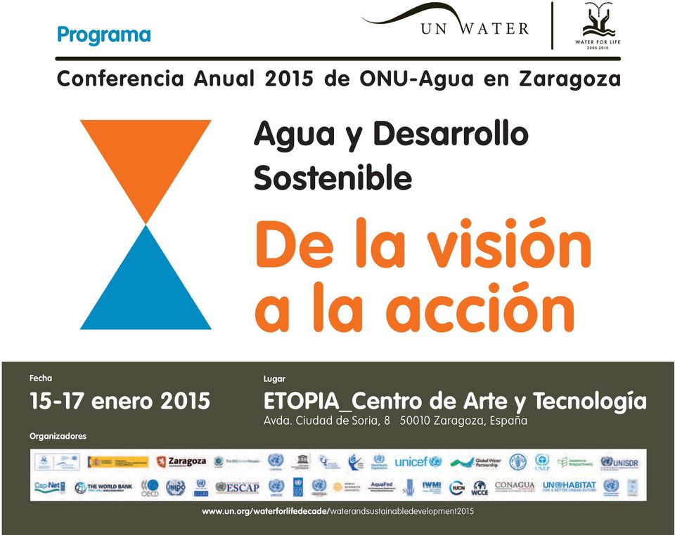 15-17 enero 2015 Organizadores Lugar ETOPIA_Centro de
