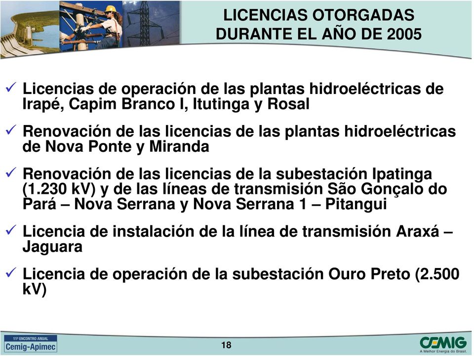 licencias de la subestación Ipatinga (1.
