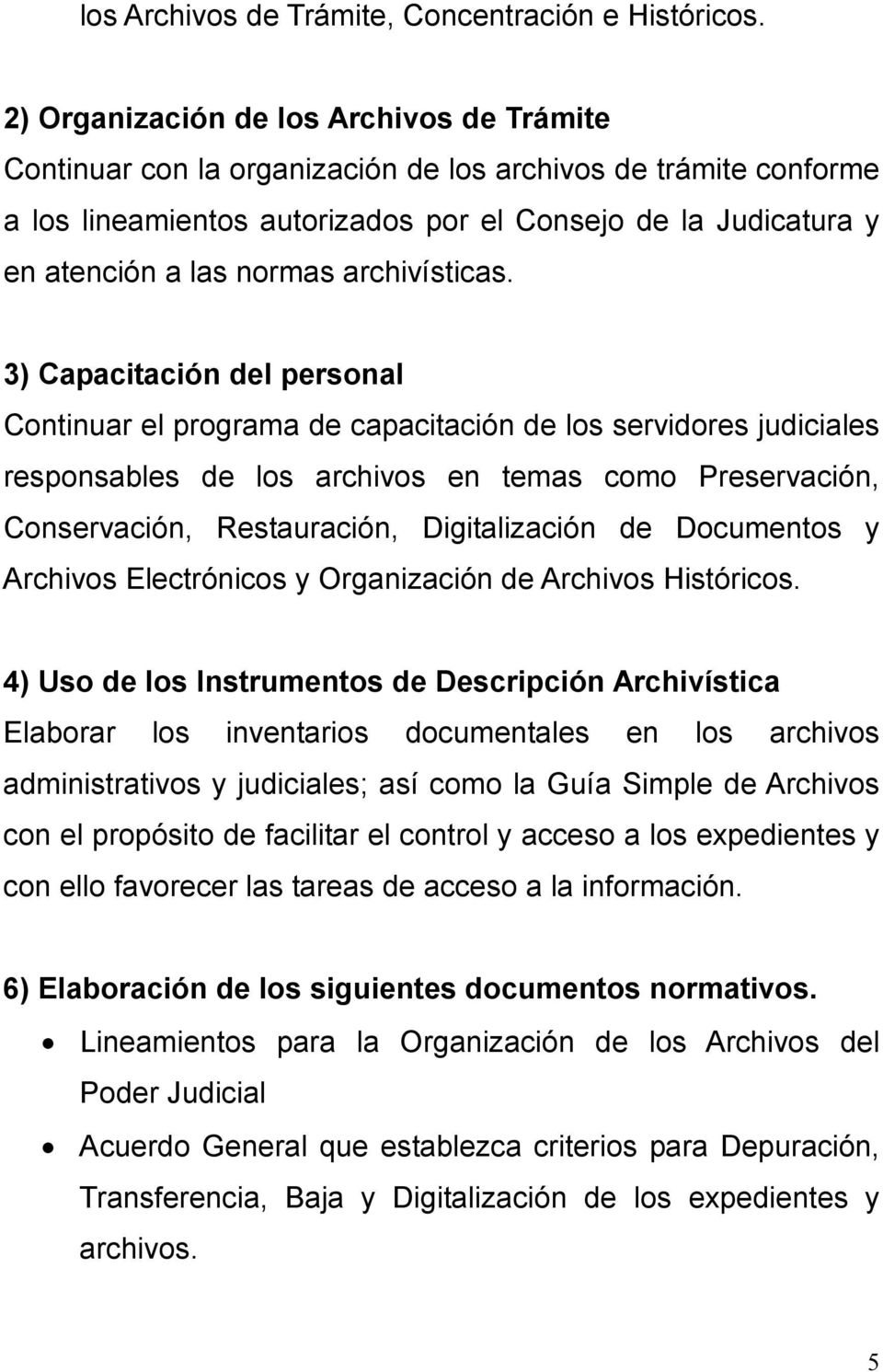 archivísticas.