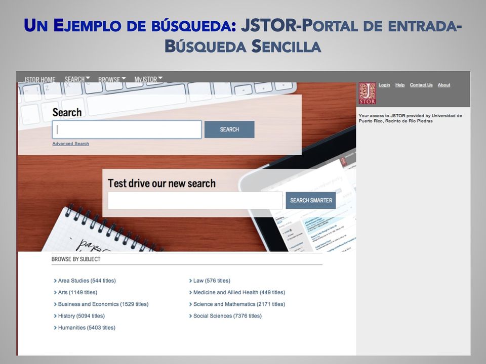 JSTOR-PORTAL DE