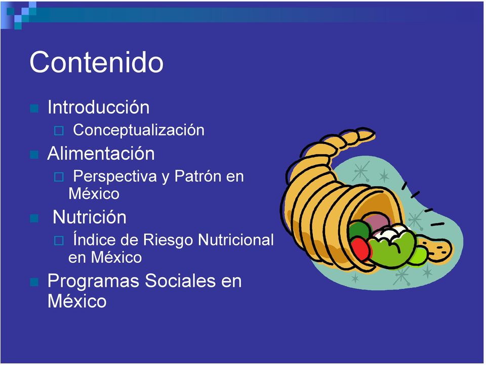 México Nutrición Índice de Riesgo