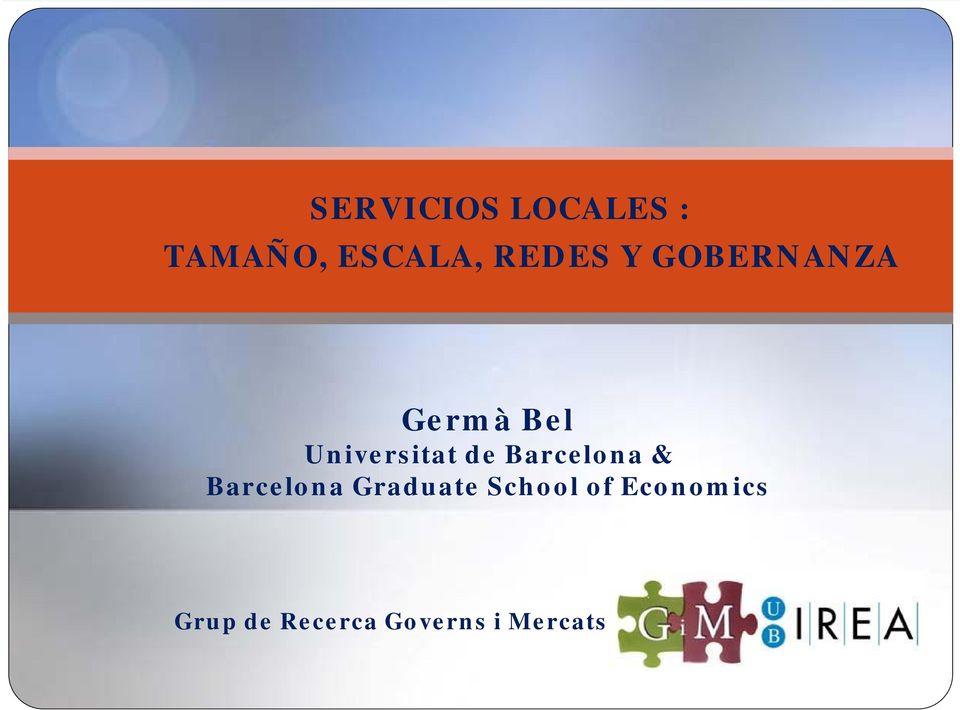 de Barcelona & Barcelona Graduate School