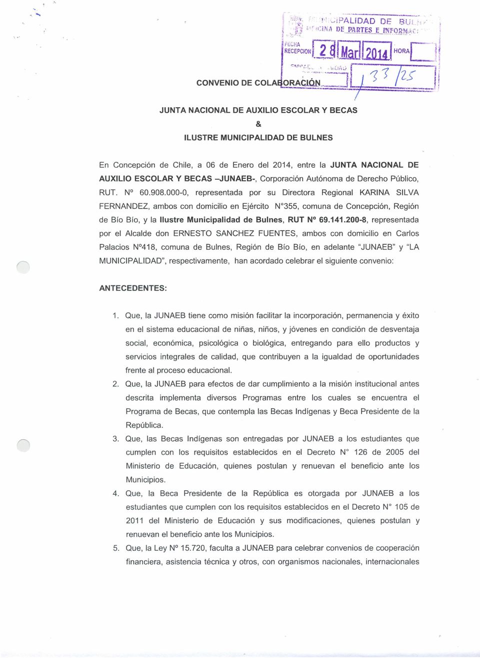 Corporación Autónoma de Derecho Público, RUT. N 60.908.