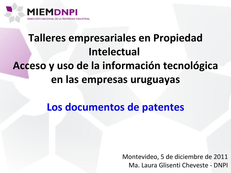 empresas uruguayas Los documentos de patentes