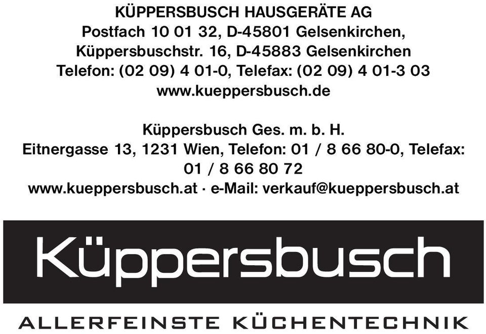 kueppersbusch.de Küppersbusch Ges. m. b. H.