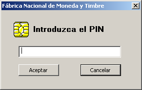 Selección de certificado e introducción de código PIN En caso de usuarios nuevos que todavía no estén registrados en el sistema, se les mostrará una pantalla de Solicitud de alta.