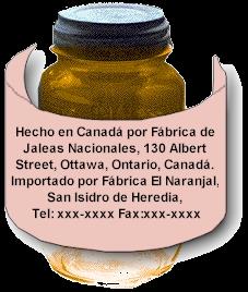 Importado por Fabrica El Naranjal, San Isidro de Heredia, Tel: xxxx-xxxx, Fax: