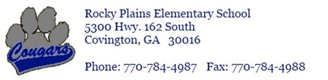 Rocky Plains Elementary School política de compromise a Padres y Familia 2016-2017 Dra. Miranda Jones, Principal 5300 Highway 162 South Covington, Georgia 30016 770-784-4987 http://www.