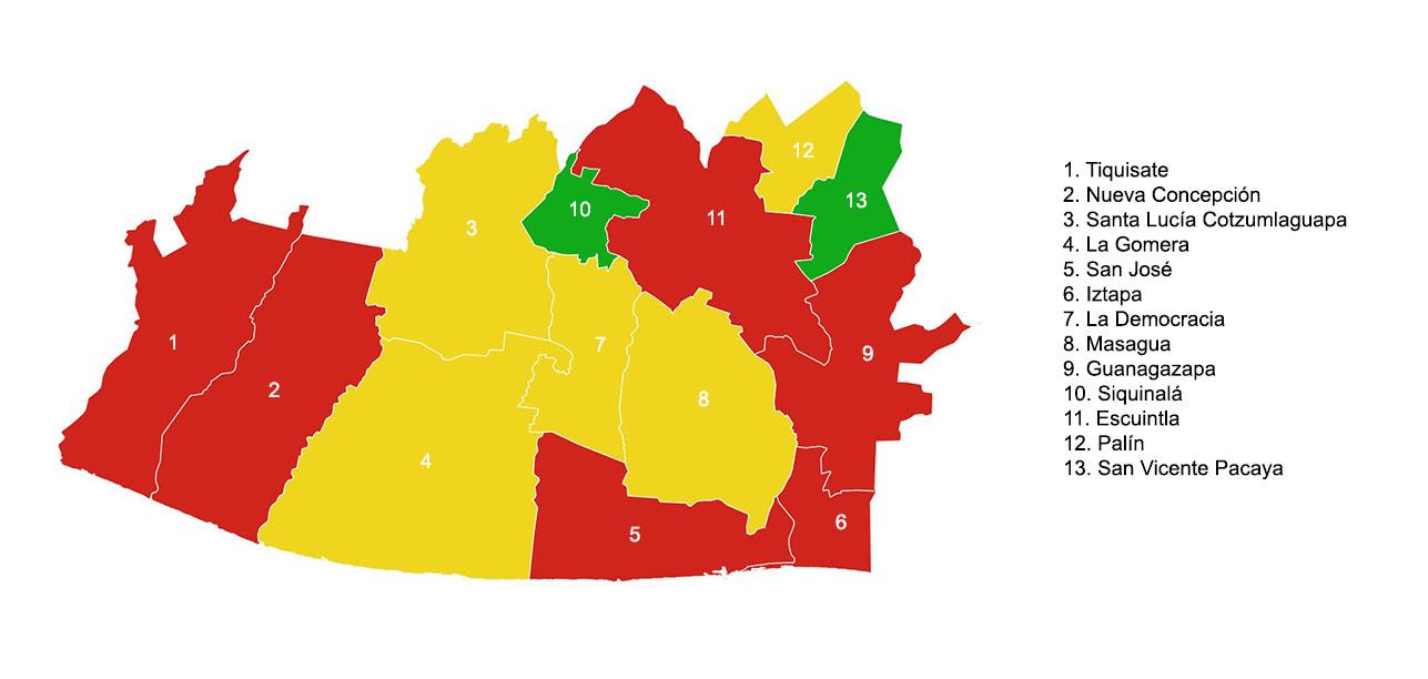 25. Departamento de Escuintla Población 775,699 Extensión Territorial 4,384 km²