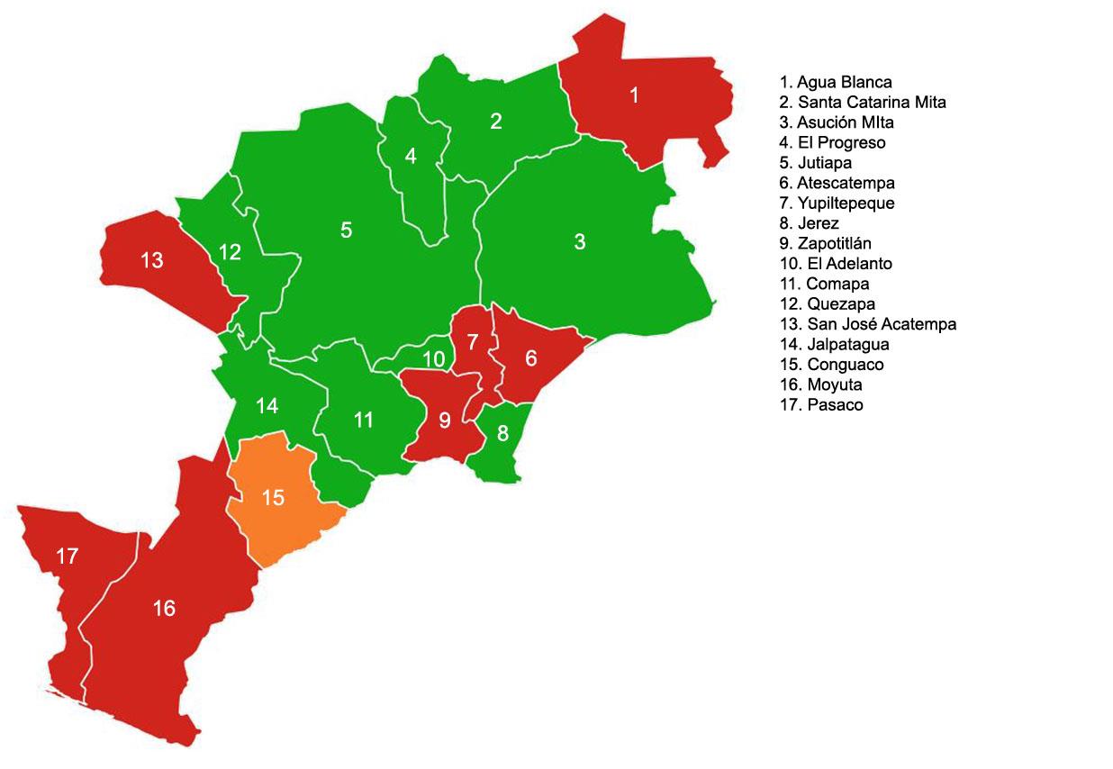 42. Departamento de Jutiapa Población 482,248 Extensión Territorial 3,216 km²