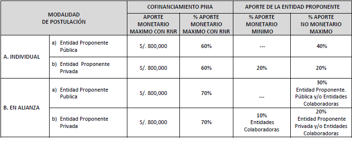 MONTOS Y PLAZOS DE LA CONVOCATORIA S/. 533,000 S/.