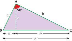 TEOREMA DE LA ALTURA Y TEOREMA DEL CATETO En el triángulo rectángulo de la figura, la altura sobre la hipotenusa divide al mismo en otros dos triángulos de tal manera que los tres son semejantes