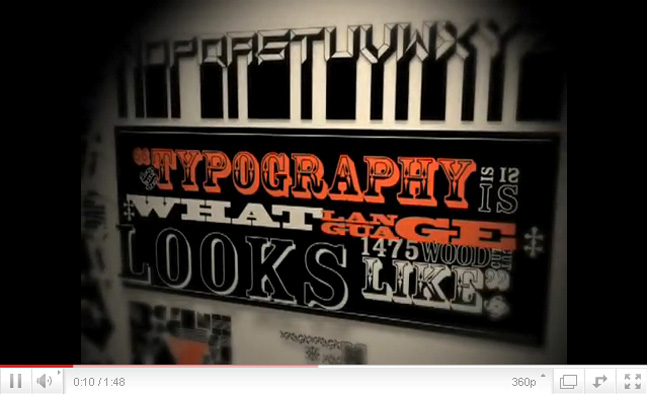 com/ A lesson on typography Original vídeo explicativo sobre la tipografía que nos presenta la tipografía y sus usos de una manera