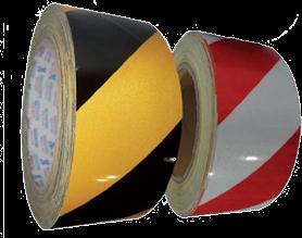 TRAFIKLUX Película reflejante para señalización de seguridad industrial, que cuenta con un adhesivo