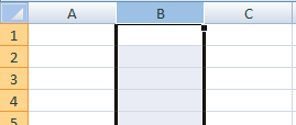 Para seleccionar una columna, debe ubicar el cursor sobre el encabezado de la columna. INSERTAR Y ELIMINAR FILAS Y COLUMNAS 1.