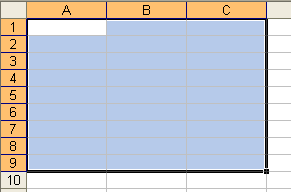 La Hoja de Excel deberá tener el siguiente aspecto: 12 Seleccionar rangos de celdas Se denomina rango al conjunto de celdas contiguas que se seleccionan para realizar una misma operación.