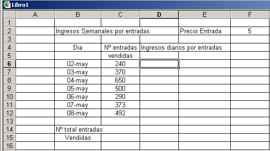 11. En el siguiente libro de Excel, Qué expresión debe poner en D6, para que al copiar dicha expresión en el rango D7:D12 se obtengan los valores correctos? a. =C6*F2 b. =$C$6*$F$2 c. =C6*F&2 d.