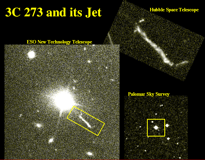 3.3. EL ZOOLÓGICO DE GALAXIAS ACTIVAS 29 Figura 3.6: El cuasar 3C 273 y su chorro. 3.3. El Zoológico de galaxias activas La mayoría de las galaxias activas están relacionadas.