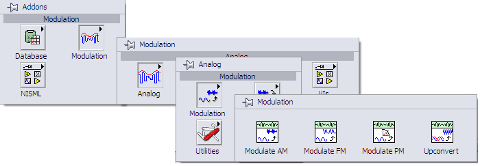 OpenStax-CNX module: m35710 5 Modulation Toolkit Sección Analógica Figure 4 Por último, el bloque VIs permite la visualización de determinados grácos como, por ejemplo, el Diagrama de Constelación: