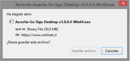 2. Instalación Go>Sign Desktop Lo primero que debemos hacer es descargar la aplicación desde la pagina web de certinet, hubicada en el siguiente link