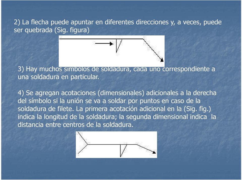 4) Se agregan acotaciones (dimensionales) adicionales a la derecha 4) Se agregan acotaciones (dimensionales) adicionales a la derecha del
