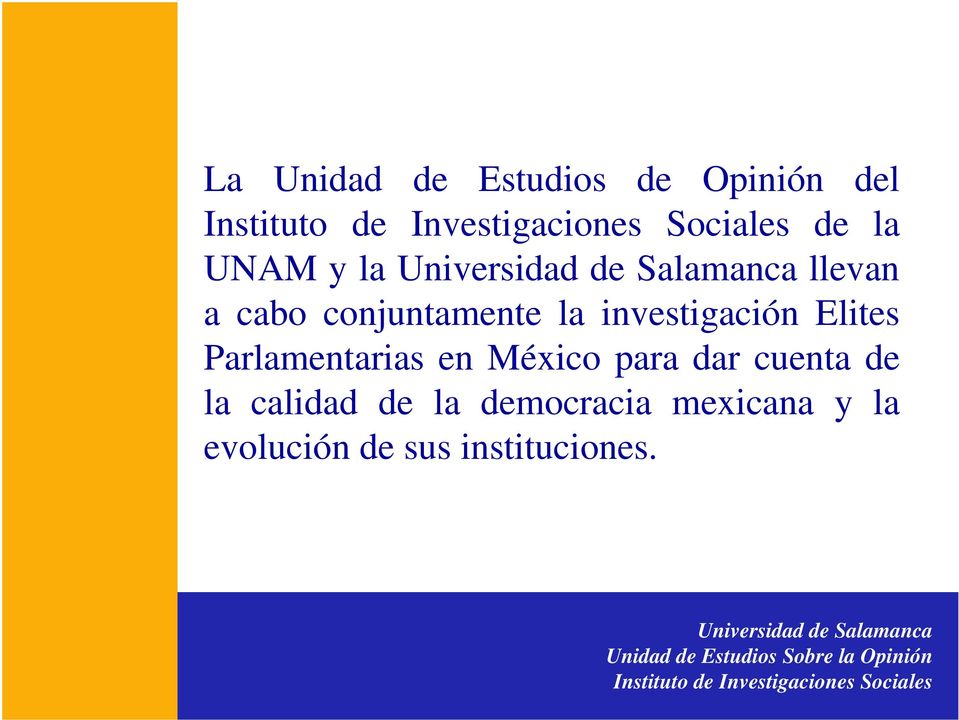 Parlamentarias en México para dar cuenta de la calidad