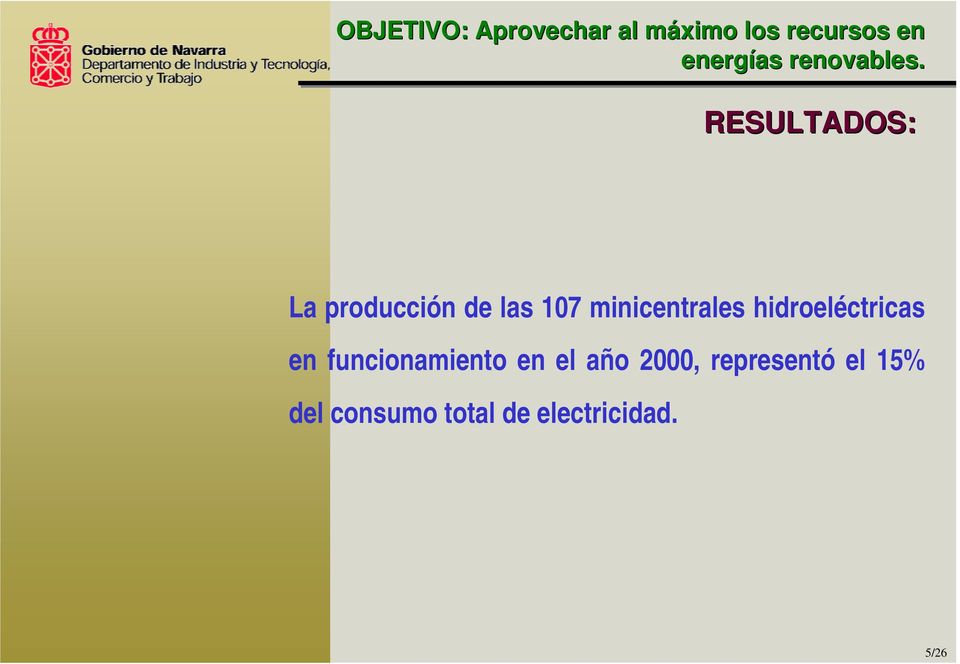 RESULTADOS: La producción de las 107 minicentrales