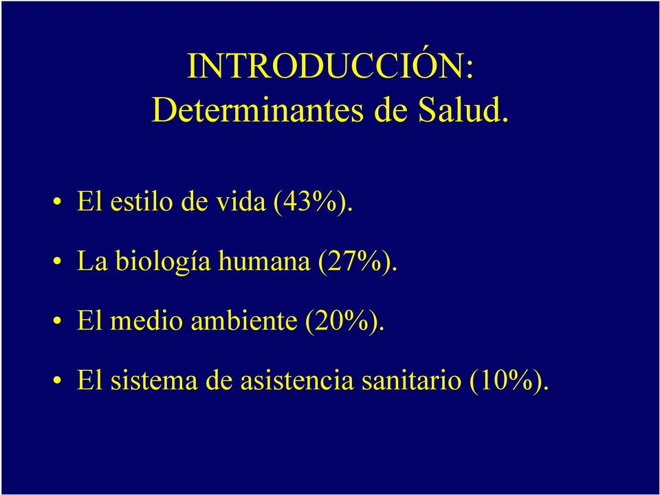 La biología humana (27%).