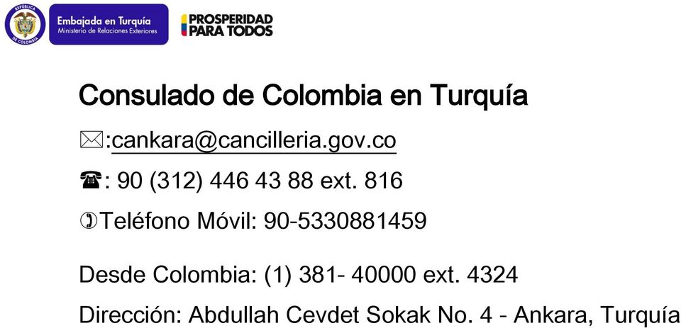 816 Teléfono Móvil: 90-5330881459 Desde Colombia: (1)