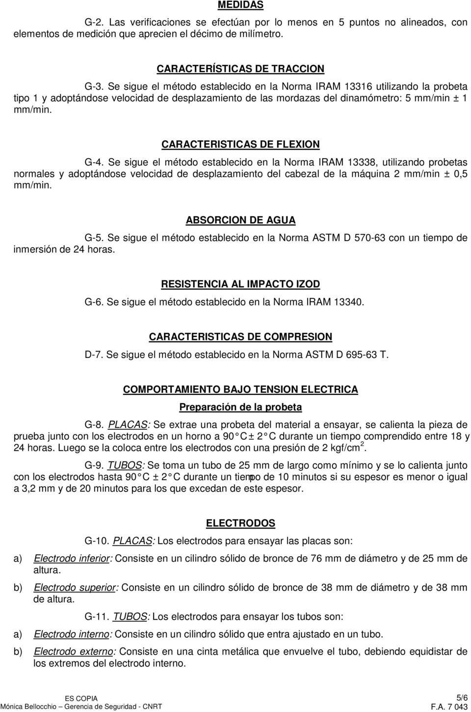 CARACTERISTICAS DE FLEXION G-4.