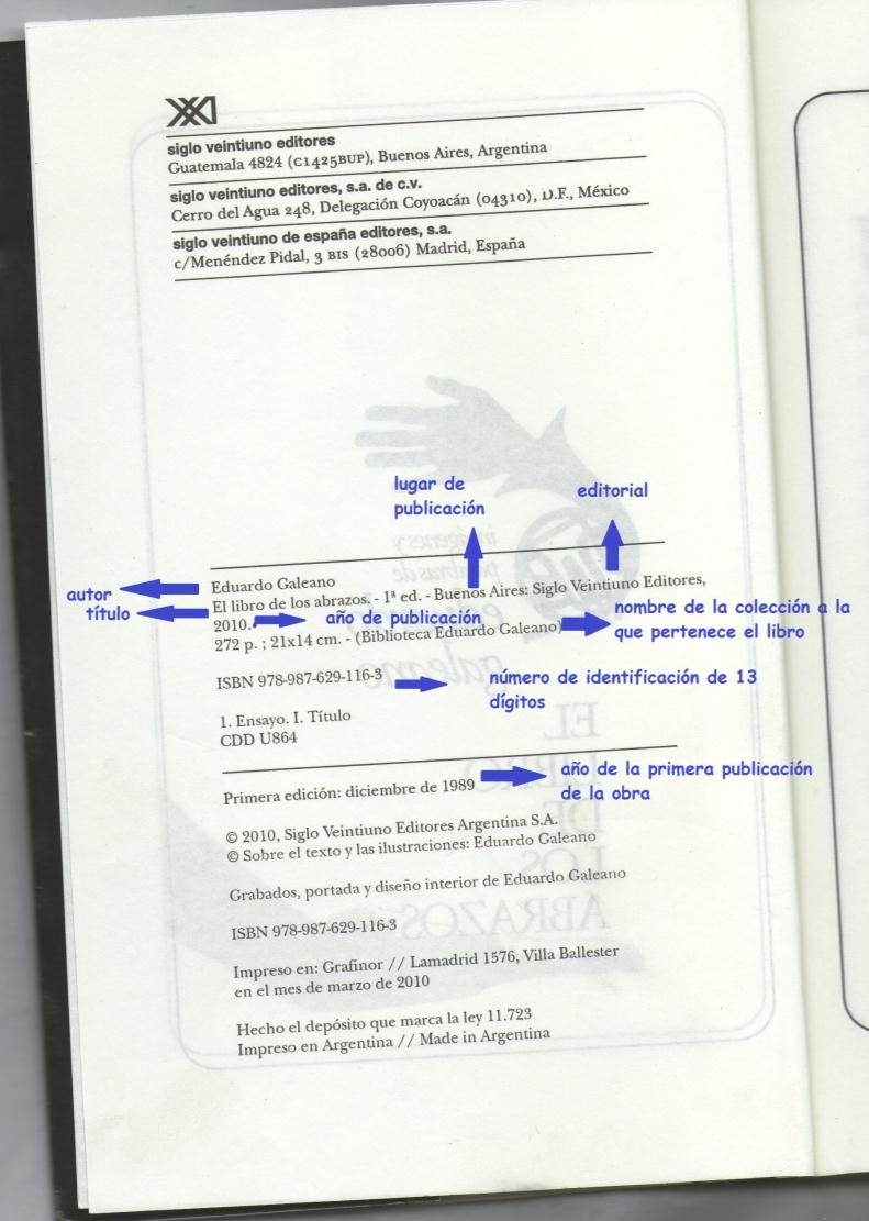 Detalle de contraportada Galeano, E. (2010). El libro de los abrazos. Buenos Aires: Siglo Veintiuno Editores.