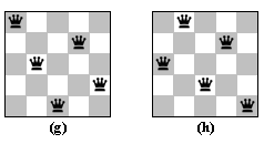horizontal y diagonal) la cantidad de casillas que desee, por lo que no es válido ubicar dos reinas en la misma fila, columna o diagonal.
