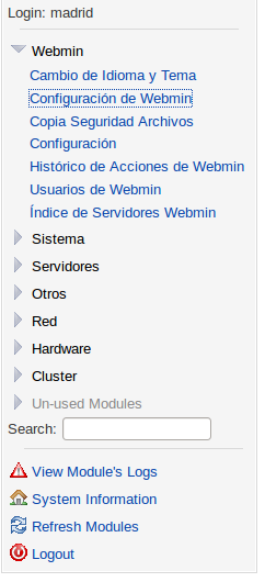 Caso practico de instalación del modulo vsftpd para webmin en ubuntu Objetivos: Descargar el modulo webmin del servidor ftp vsftpd instalar el modulo y configurar el servicio Pasos: 1.