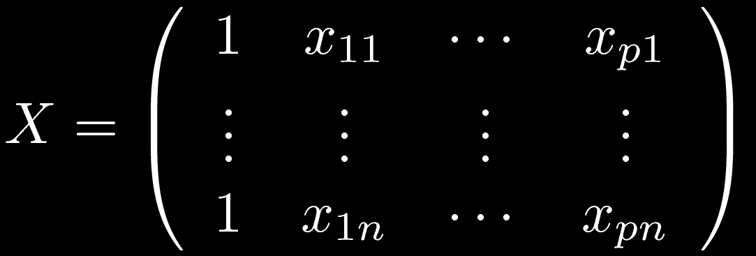 Regresión lineal Esta formulación se extiende al caso de la regresión lineal múltiple en la que se observa una muestra (yk, x1k,...,xpk) con k=1,.