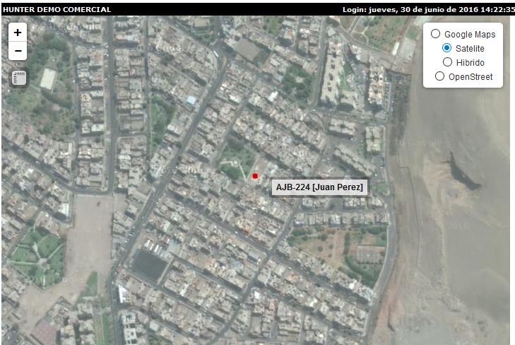 Google Maps: Vista Mapa, muestra el nombre de las