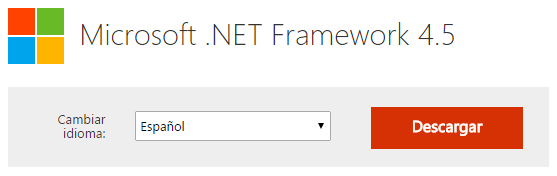 3. Si su sistema operativo Windows no tiene instalado el.net Framework 4.