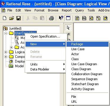 Guía Rational Rose Iniciamos creando la aplicación en Rational Rose, usando el Lenguaje Unificado de Modelado, para lo cual realizaremos el proceso de matrícula. 1.