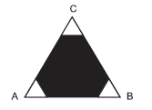 RESPONDA LAS PREGUNTAS 16 A 18 DE ACUERDOCON LA SIGUIENTE INFORMACIÓN A un triángulo equilátero de 75cm de perímetro se le quitan tres triángulos también equiláteros de 5cm de lado, como se muestra