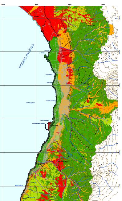 PELIGRO SÍSMICO E INUNDACIÓN POR TSUNAMI El proyecto RADIUS (Tapia et al., 2000) determinó un terremoto probable para la ciudad de Antofagasta, de magnitud Ms 8,2, distancia hipocentral de 150 Km.