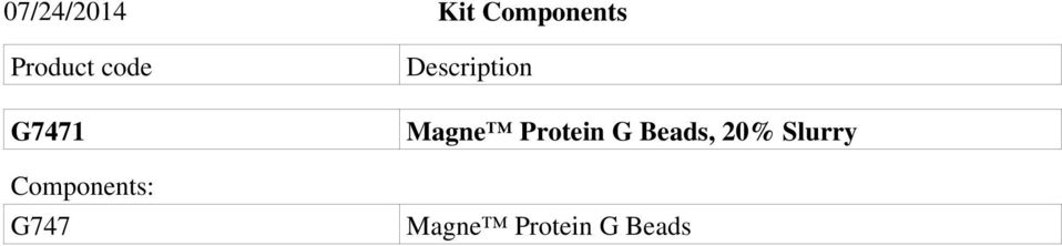 G747 Description Magne Protein G